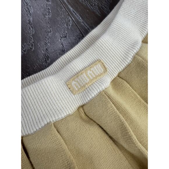 Miss Rosier Wool Stretch Pleated Y2K Mini Skirt M/L Preppy Academia $118 - Picture 4 of 7